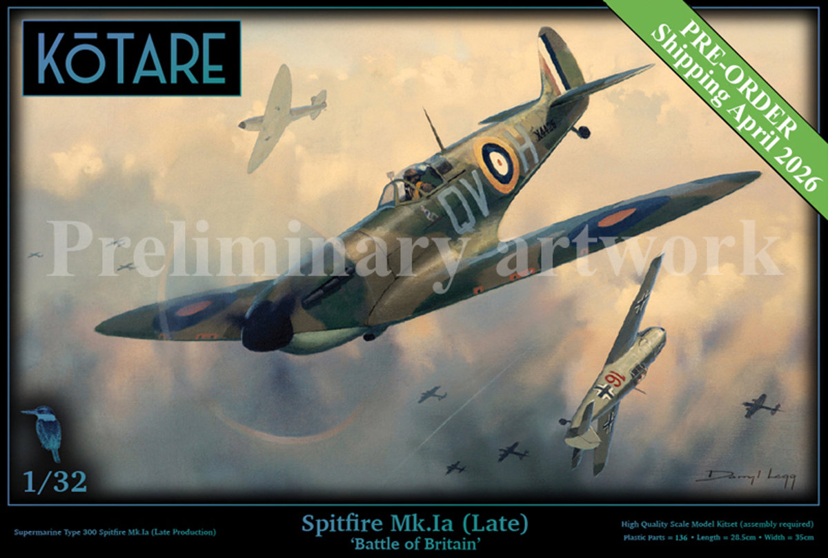 K32005 Kotare 1/32 Spitfire Mk.Ia (Late) ‘Battle of Britain’